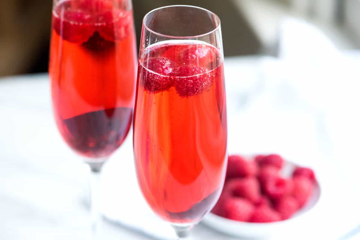 Kir Royale raspberries<br>